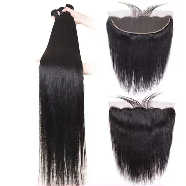 

Straight Bundles With Closure Remy 30 inch Human Hair Bundles With Closure Peruvian Hair Bundles With Closure, Accept customer color chart