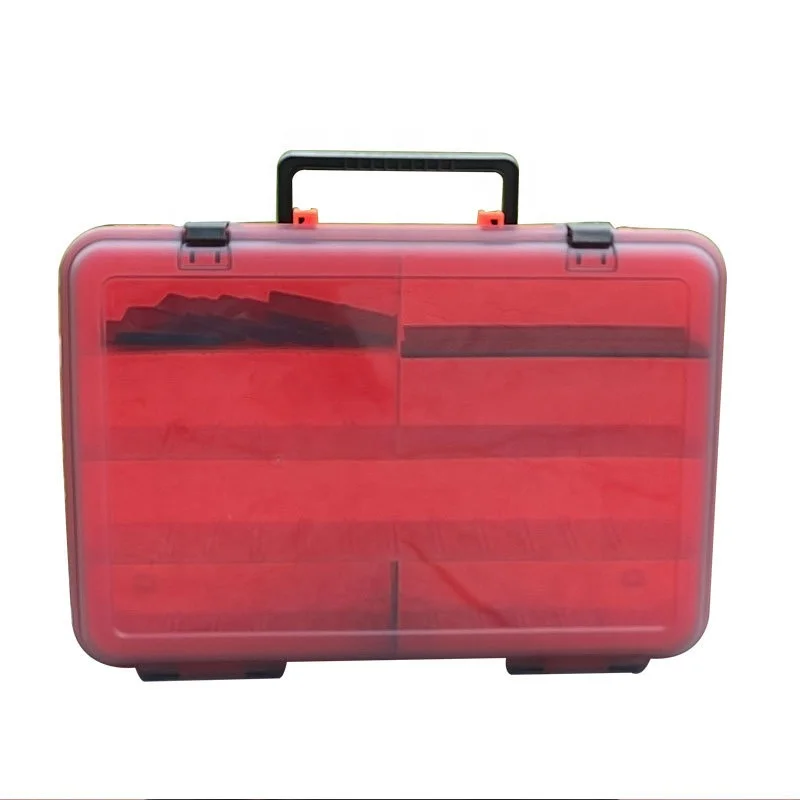 

Portable single-layer double-layer storage box single-layer insert fishing bait accessories box large-capacity bait box, 4 colors