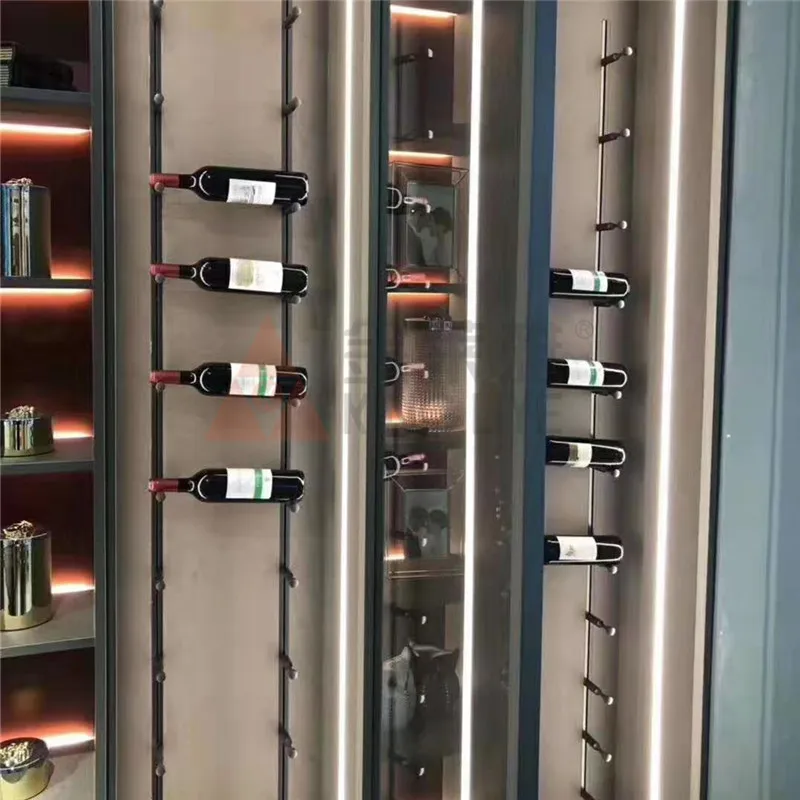 

Wall Mounted Metal Wine Rack Wine Bottle Display Rack, High Quality Wine Rack,Bottle Display Rack, Black