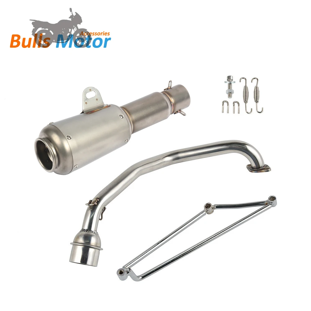 Stainless Steel Scooter Exhaust Pipe Muffler Header With Mounting