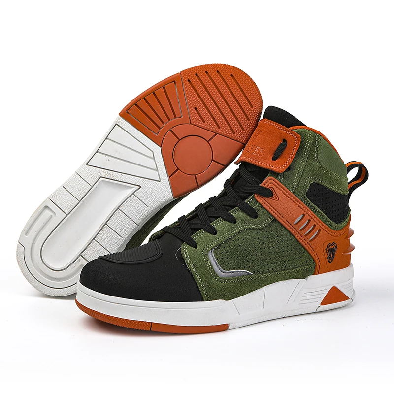 

customized retro classic suede high top casual shoes flat sneakers riding motorcycle shoes for men