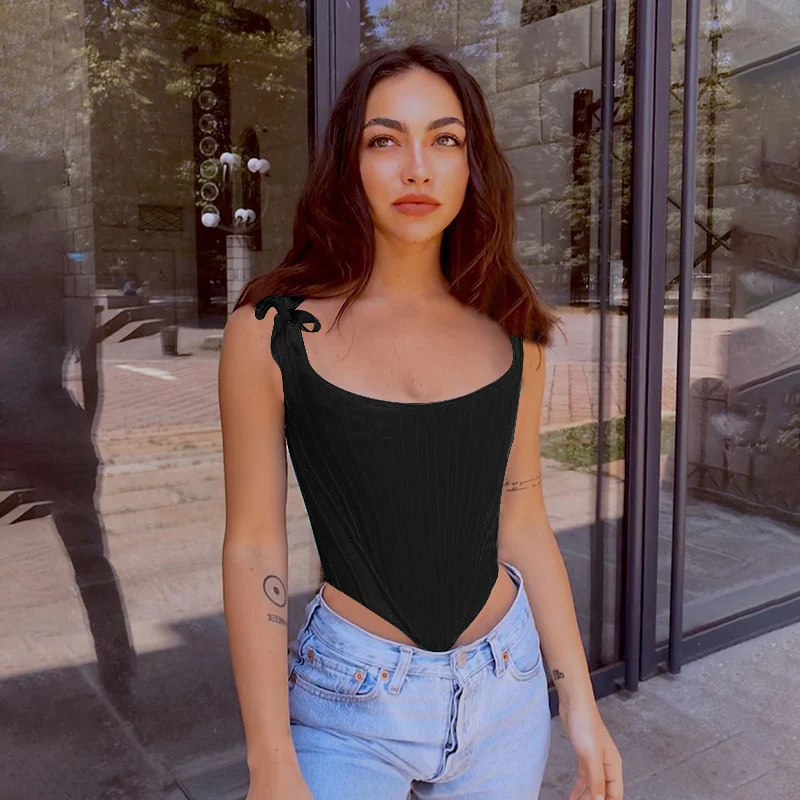 

amazon top seller vintage corset women sexy off shoulder tank tops women crop top