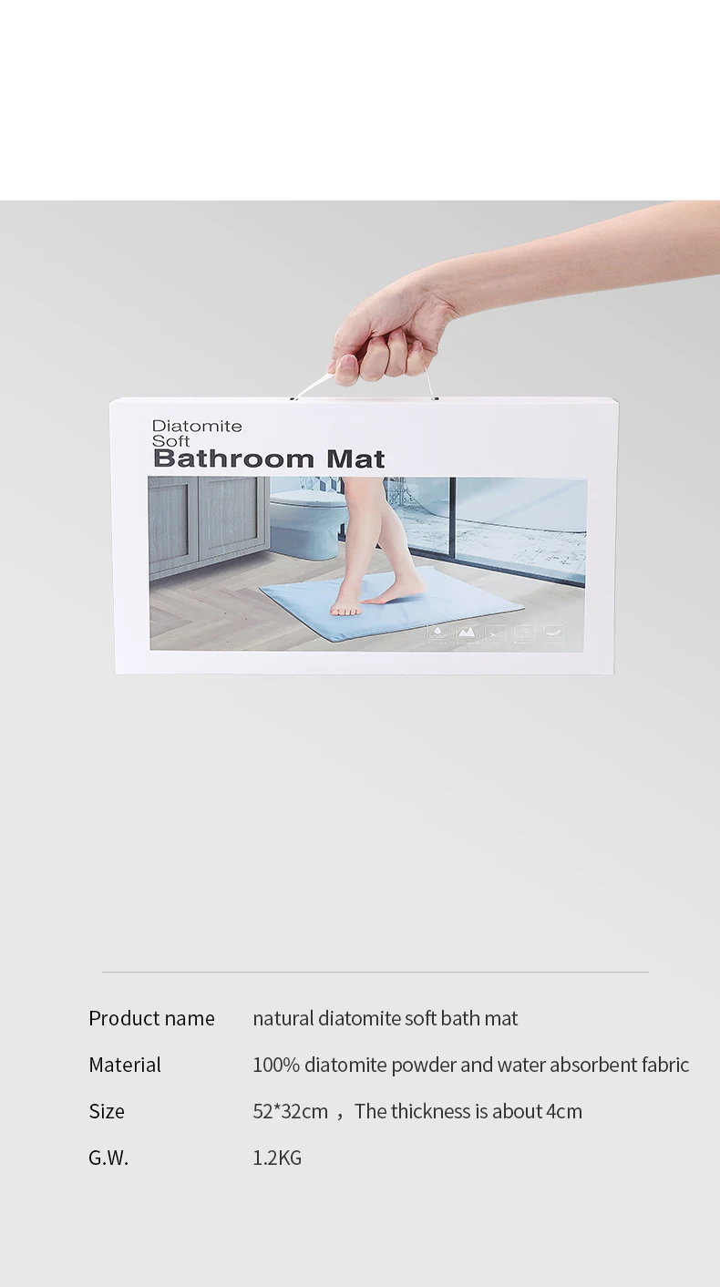 soft diatomite bath mat warm feet in light weight