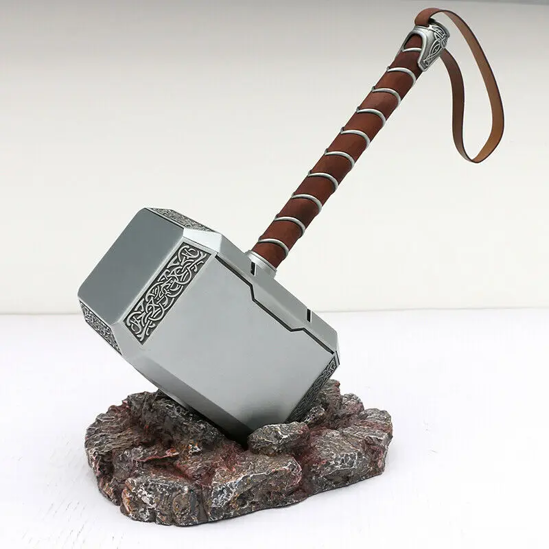 

Full Metal CATTOYS 1:1 America Thor Hammer Cosplay Collection Props Mjolnir Gifts With Stand Base Accept Do Drop Shipping