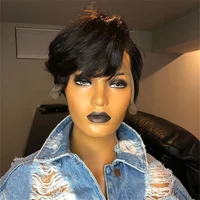 

Pixie Fake Scalp Short Bob Cuticle Aligned Raw Indian Virgin Human Hair Lace Frontal Wigs