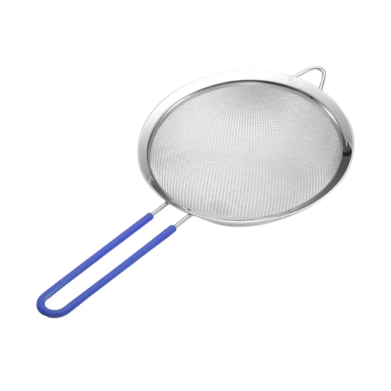 

Stainless steel wide edge filter strainer, home food strainer Stainless Steel Colanders & Strainers, Silver