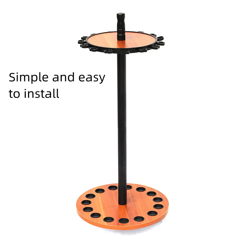 

Rack Wooden Display Holder Stand Round 15 Fishing Pole Rod Rack Holder Storage Rotary Easy Assemble Fishing Rod Racks