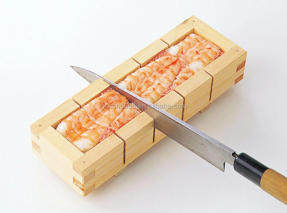 Wooden Rectangular Sushi Press Mold Box Sushi Making Kit DIY Sushi