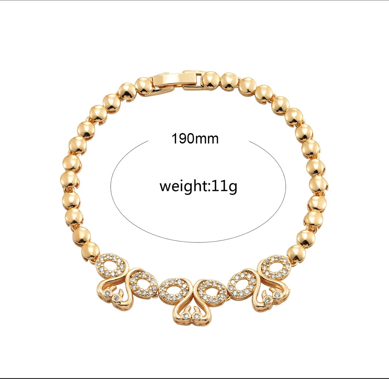 

Elfic Fashion 18K Gold Plated women Zircon Bracelet beautiful butterfly