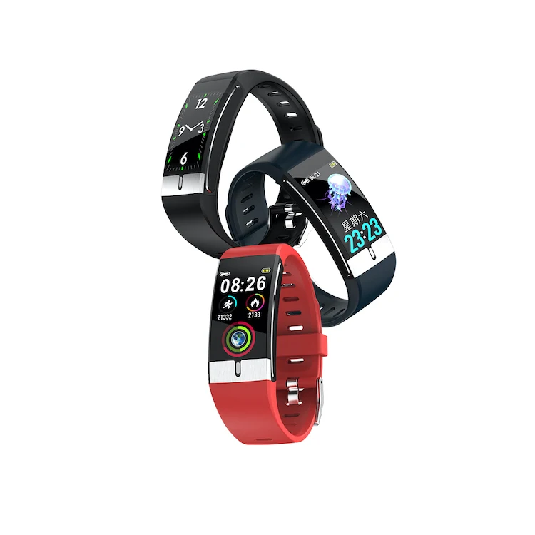 

Portable Health Monitor Smart Device Thermometer Smartwatch With ECG Best HR Sensor SPO2 Smart Bracelet E66