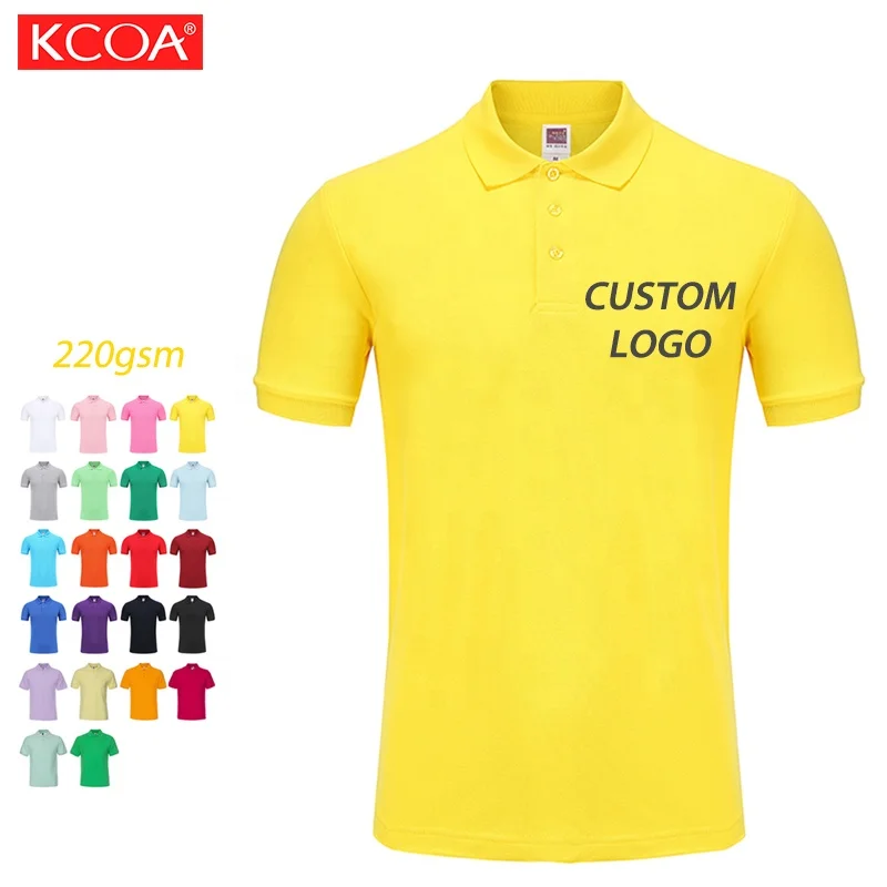 

Fast Delivery Custom Logo Golf Camisas Men Polo Shirt 100% Cotton, 22 colors or custom colors