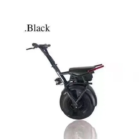 

2021 Hot Sale Big One Wheel Electric Unicycle 18inch Wheel 60v 25~30km/h Self Balancing Electric Motorcycle With Display Screen, Gold, black