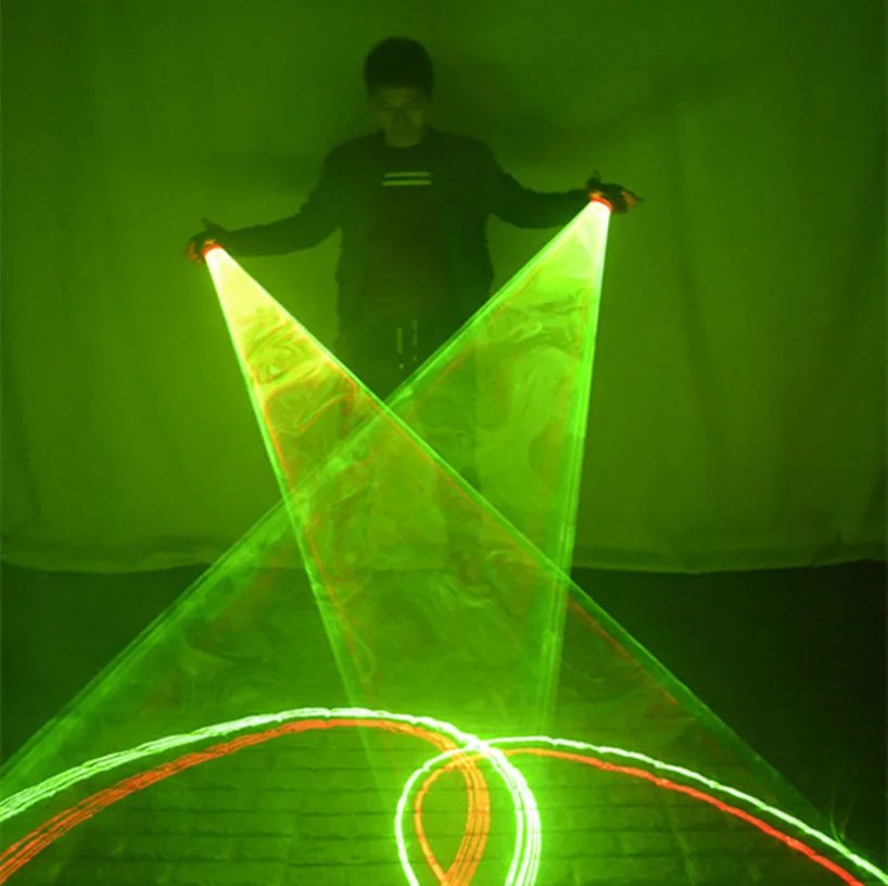 

Led lasergloves light up Party dance Laser dance gloves rotating vortex red and green laser partygloves