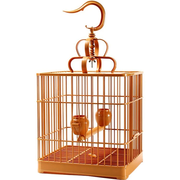 

Wholesale A Plastic Bird Cage That Doesn't Rust Parrot Cages Lovebird, Bamboo yellow