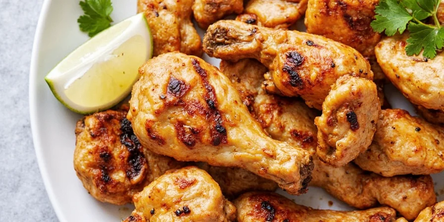 Buttermilk-marinated chicken before grilling