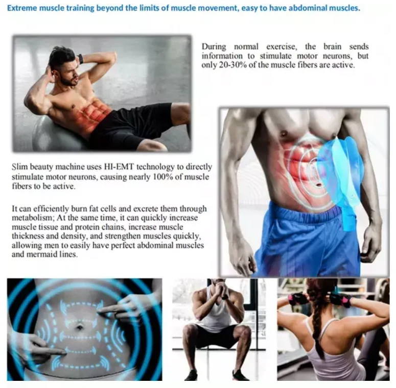 4th Generation EMT+ EMS Muscle Building Body Sculpting EMSlim EMSculpt Machine