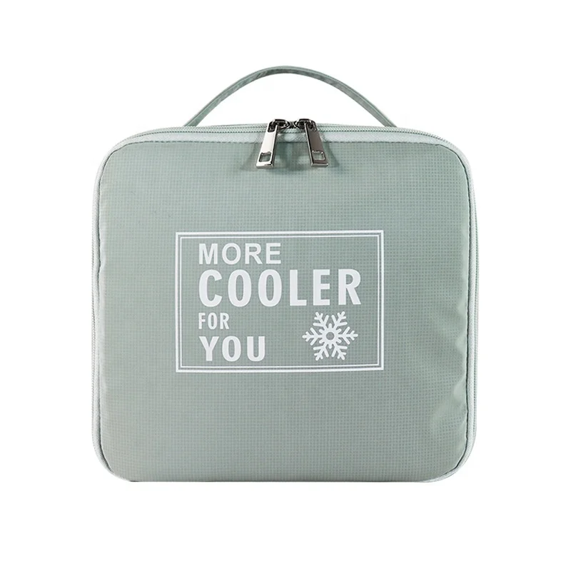 

Portable Eco-friendly insulated food bag durable storage lunch cooler bag, Green or customized
