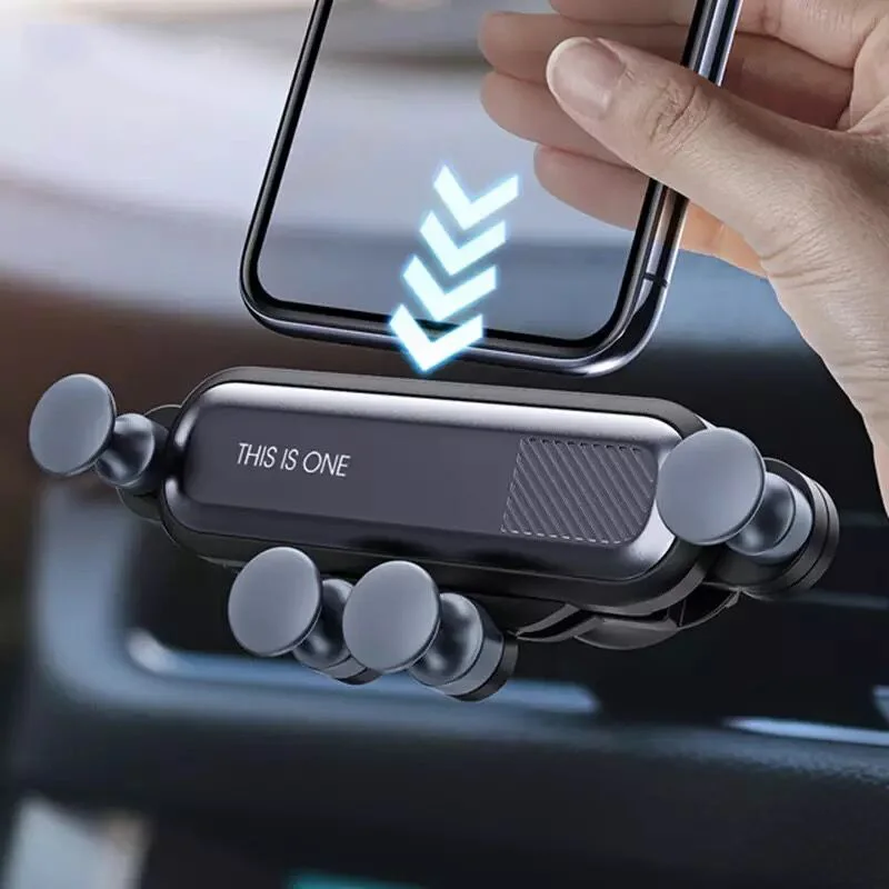 

Gravity Car Holder For Phone in Car Air Vent Clip Mount No Magnetic Mobile Phone Holder GPS Stand For iPhone 12, Black/silver/red