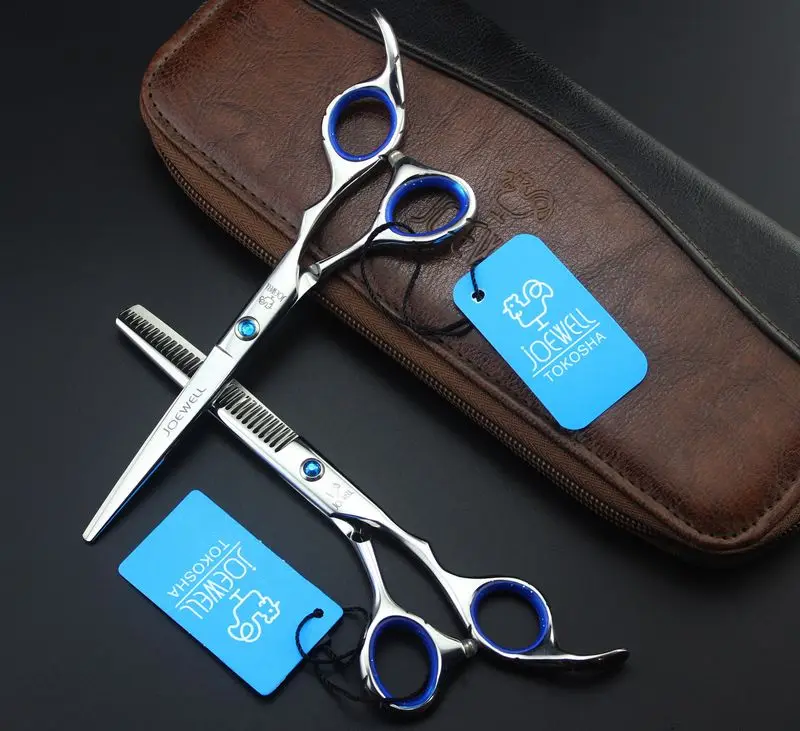 

Free shipping JOEWELL 6.0 inch stainless steel 6CR hair scissors cutting/thinning scissors