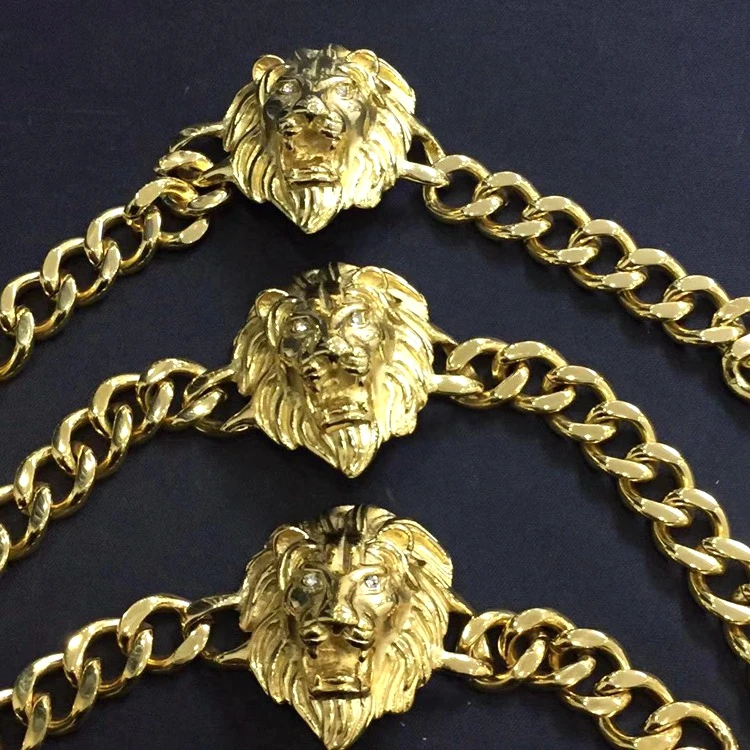 

Jialin Jewelry Hot Selling Fashion Stainless Steel mens lion head charm chain hand bracelets for men