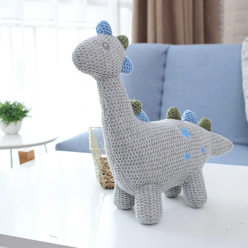 
Sample 22Dollar free shipping 8 Elephant plush toy cute dinosaur doll for kids gift Knitting toy 