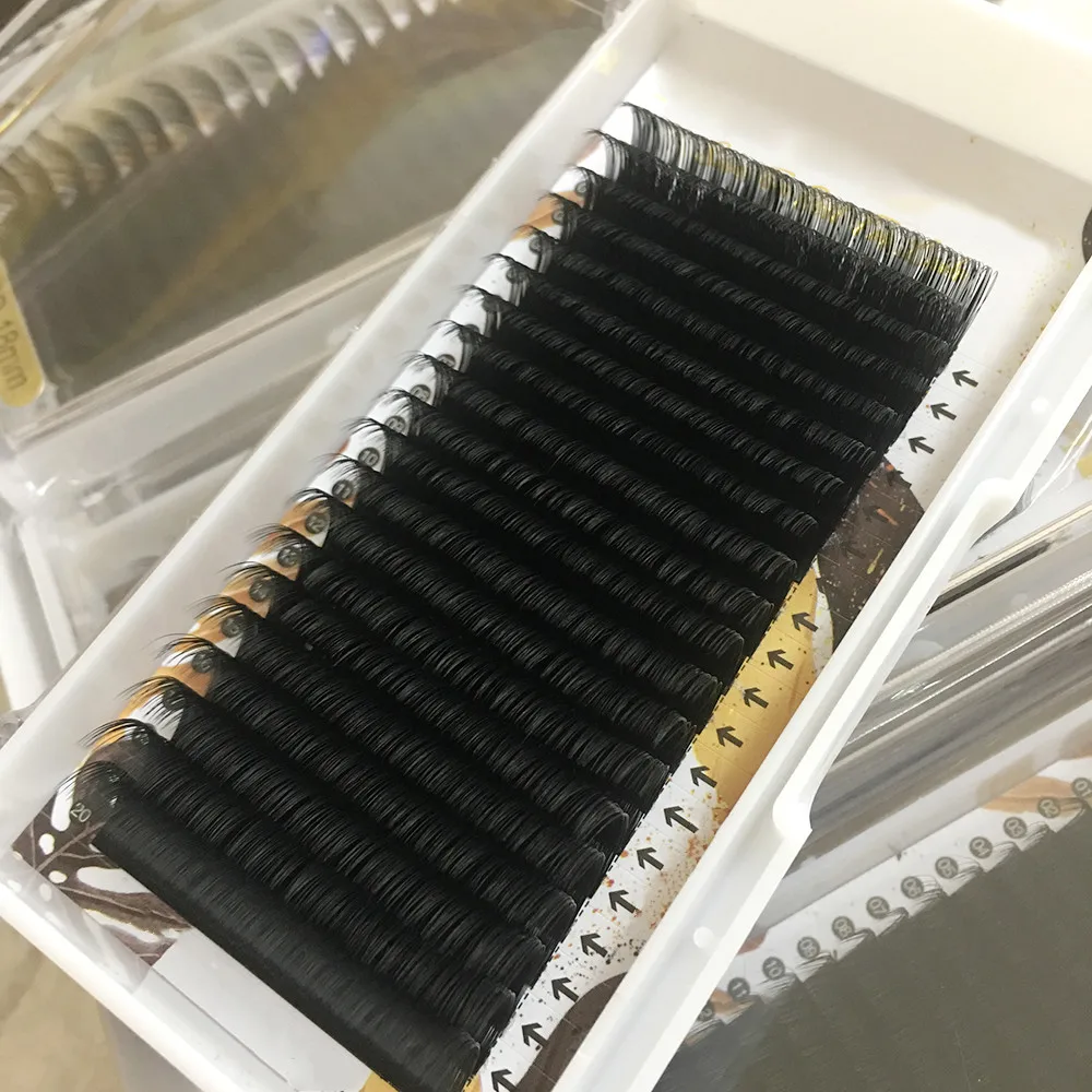 

QClashes stock matte black false mink individual eyelash extension