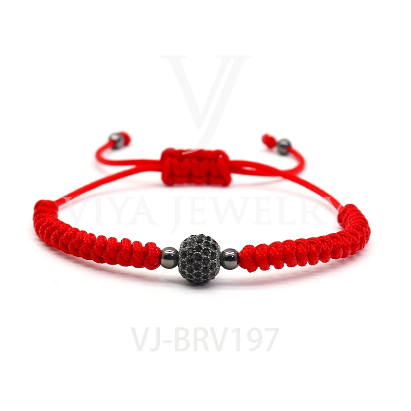 

Viya Jewelry DHL Free Shipping Handcrafted Stylish Macrame Bracelet with 10mm Micro Pave CZ Jewelry Set, Red, blue, green......