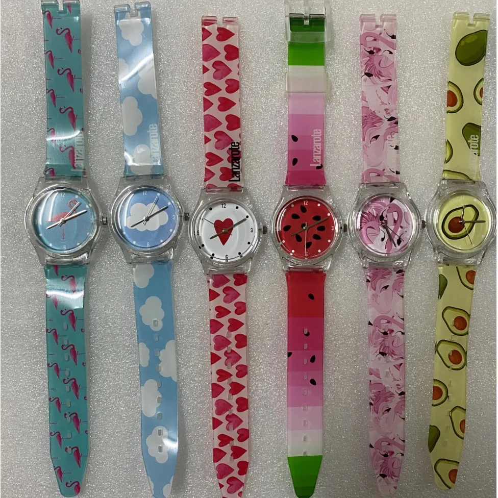 

Private Label Watch Rubber Custom Logo Wristwatch Kids Plastic Watch Girls Women Wristwatches