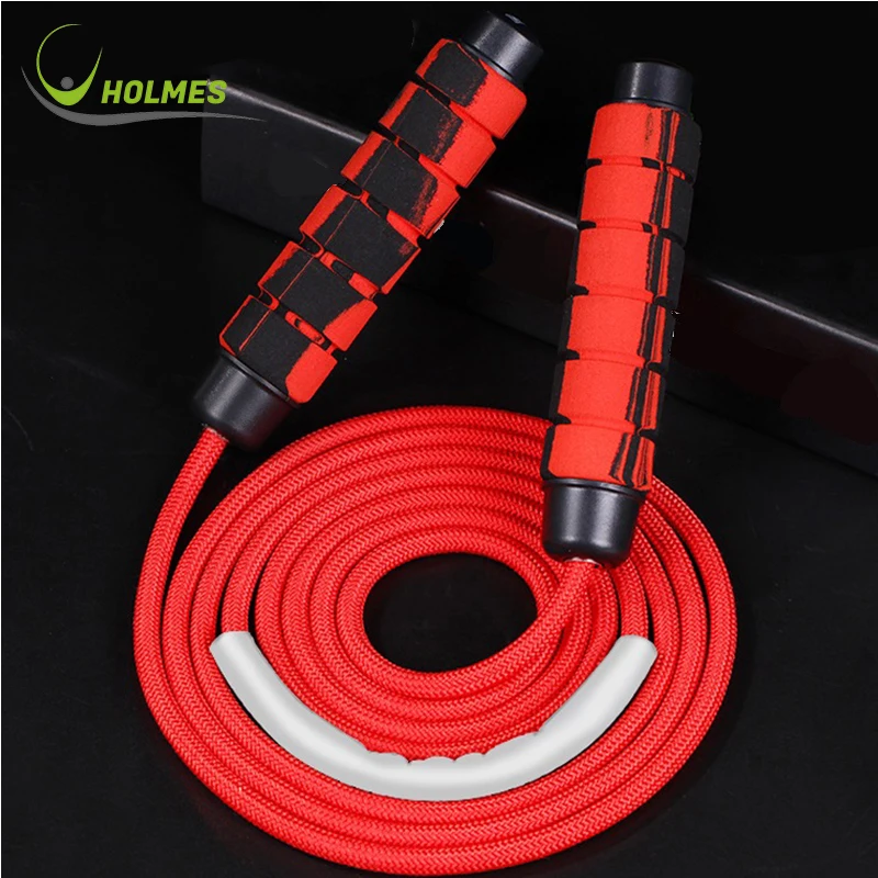 

2020 new Workout Durable Special pattern weight gritin skipping rope, Red,grey,black,blue