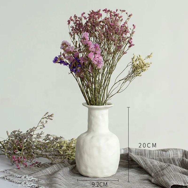 

Modern Handmade Art Porcelain Ceramic White Vase Decoration For Home White Ceramic Irregular Flower Vase Plant Ceramic Vases