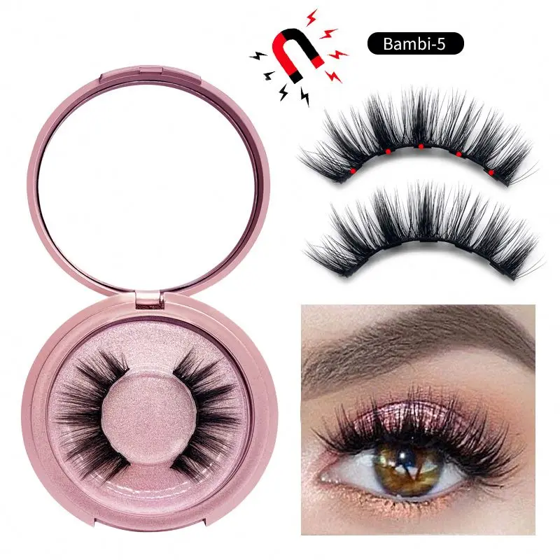 

100% full hand-made eyelashes magnetic strip eyelashes with eyeliner glue with private label box