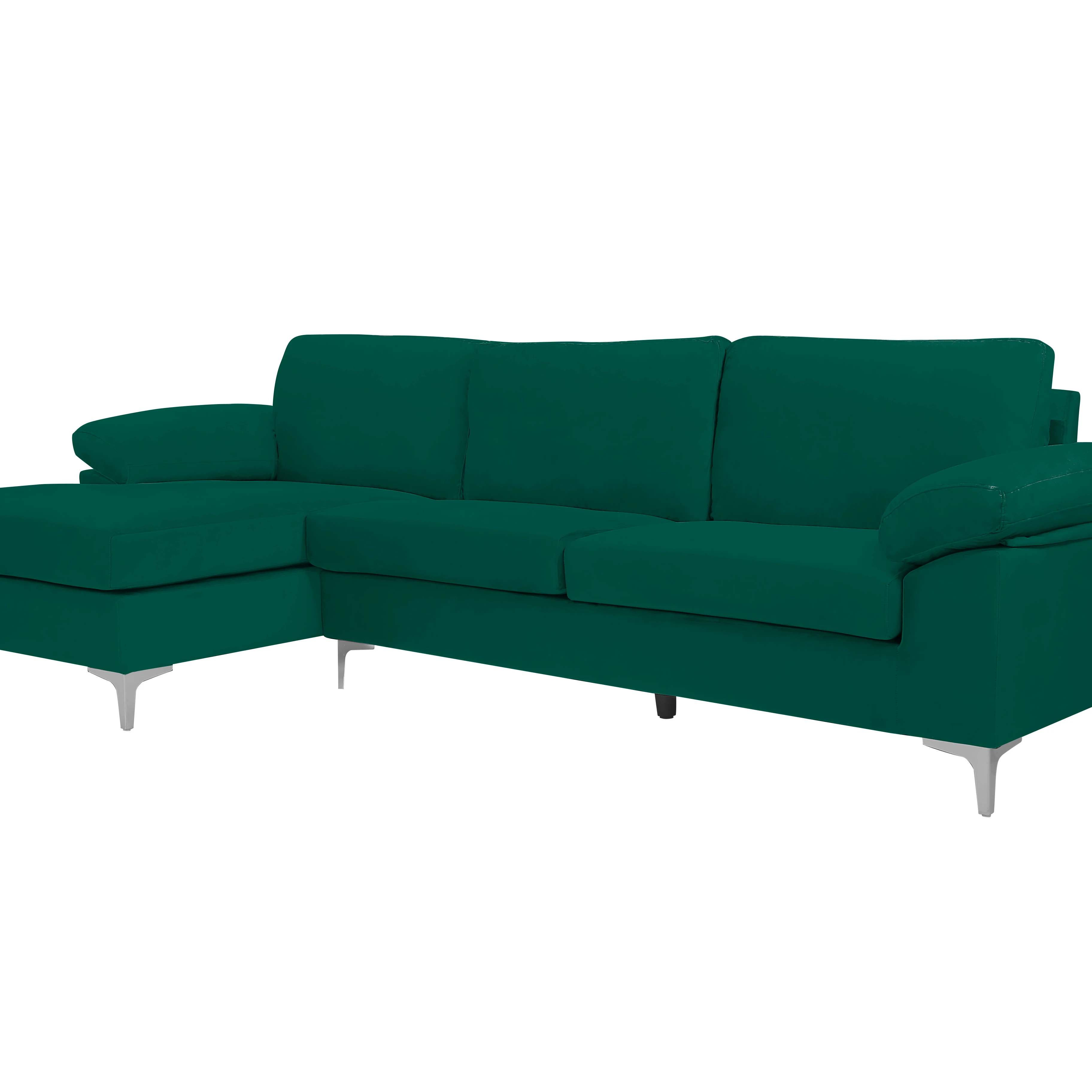 

L shape Modern style fabric sofa set sectionals living room sofa set for home furniture Recliner sleeper sofa bed, Green