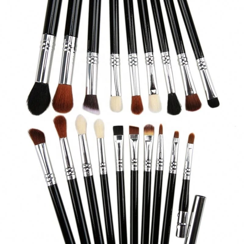 

Makeup Cosmetic Brush Kits Set 19PCS Animal Hair Foundation Eyebrow Eyeliner Blending Lip Makeup Brushes Set