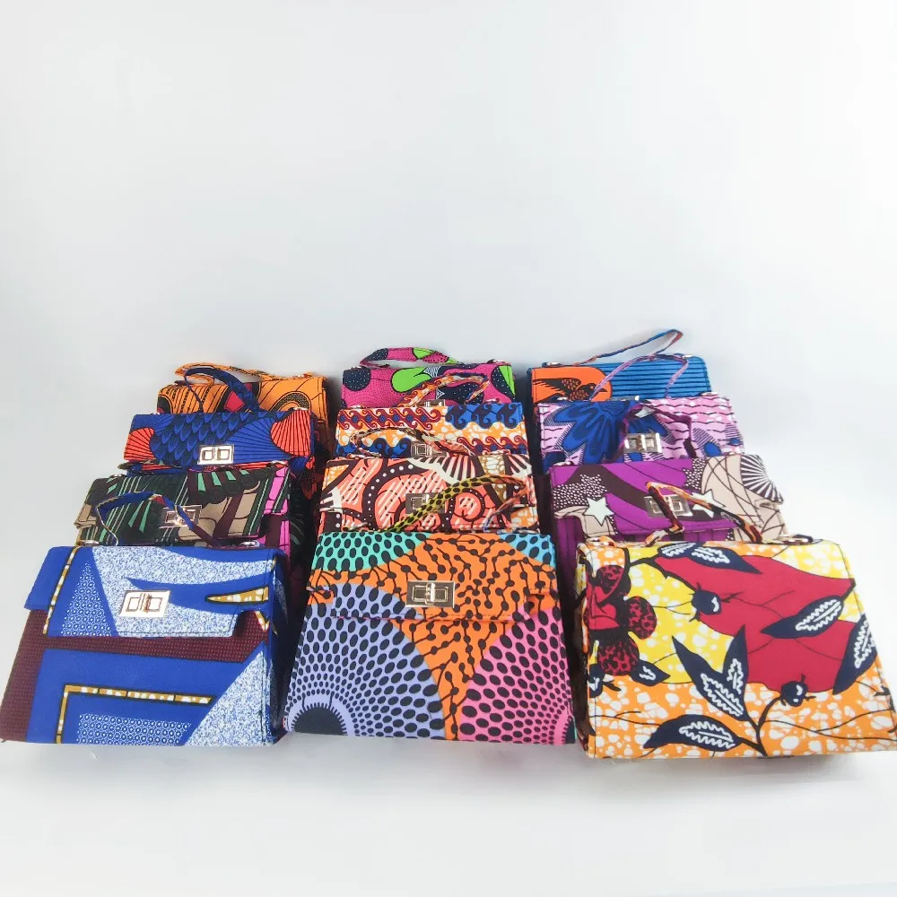 

New Arrival Handbag African Fabric Cotton Handmade Accessories Bags Hot Selling, As pictures