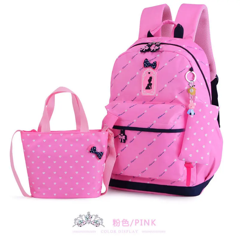 

Hot Sell 3pcs Set Primary Student Girls Backpack School Bag sets