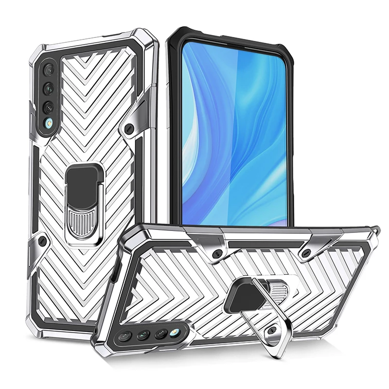 

New Arrivals Shockproof PC+TPU Hybrid Ring Case Magnet Stand phone case For huawei y9s, 7 colors