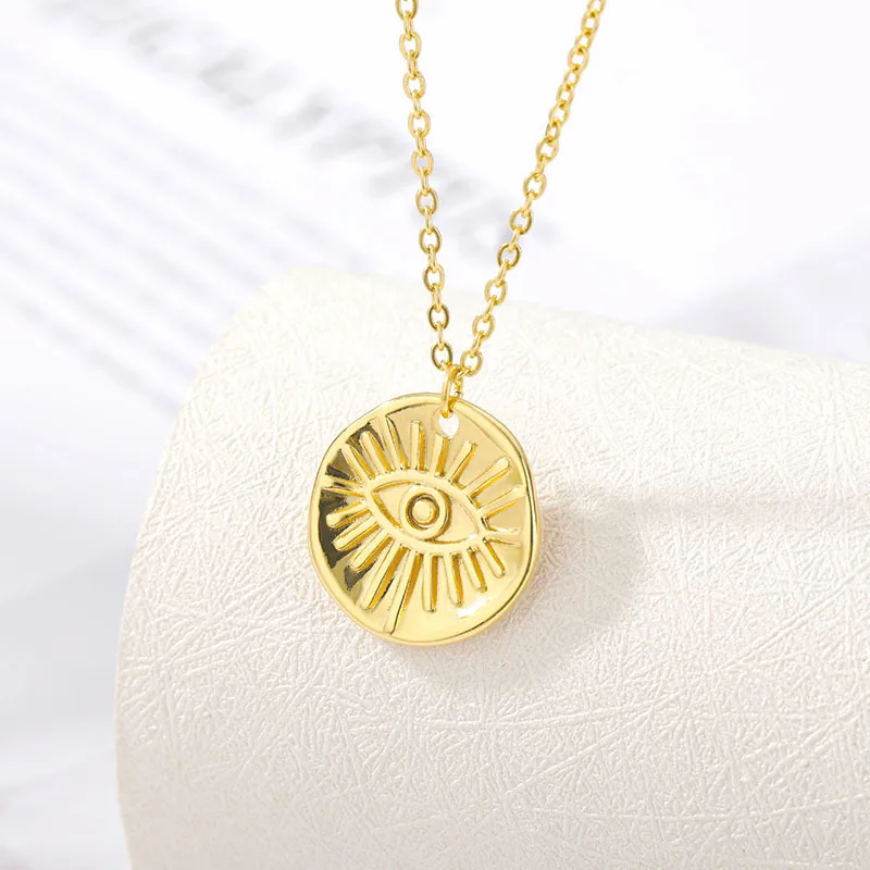 

Handmade evil eye locket necklace gold vermeil necklace women necklace oval locket jewelry