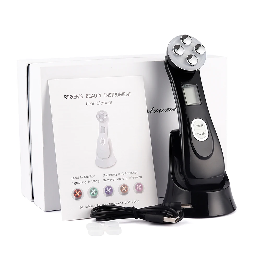 

Facial Mesotherapy RF Radio Frequency LED Photon Skin Tightening Wrinkle Removal Machine Skin Care Face Massager