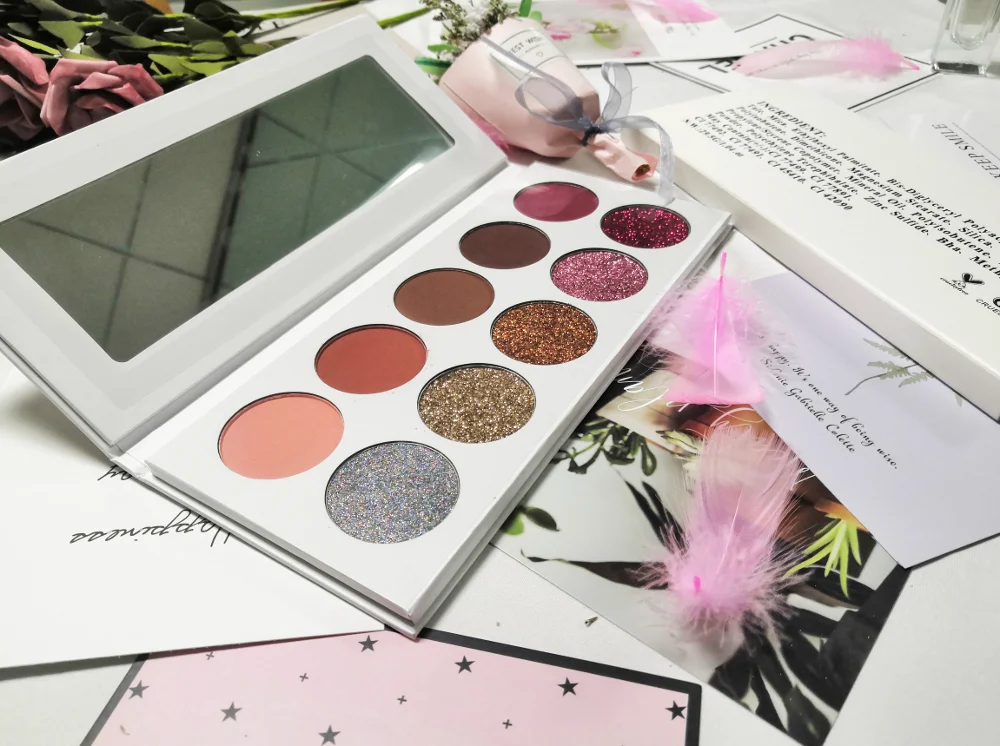 
high pigment 10 color eyeshadow palette private label 