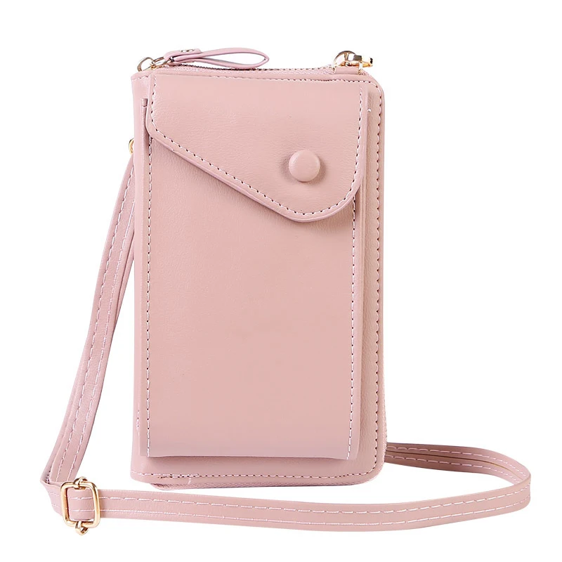 

Simple Mobile Phone Bag Small Mini 2021 Women PU Messenger Bags Shoulder Bag Women Wallet, Black/blue/gray/red/pink/light pink 6colors