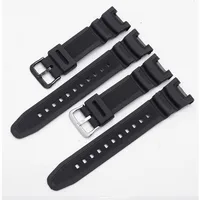 

Suitable for Casio SGW-100 watch with silicone strap PU with black silver buckle