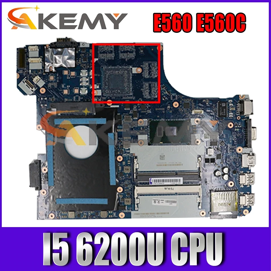 

Akemy BE560 NM-A561 Motherboard For Thinkpad E560 E560C Laptop Motherboard FRU 01AW105 CPU I5 6200U DDR3 100% Test Work
