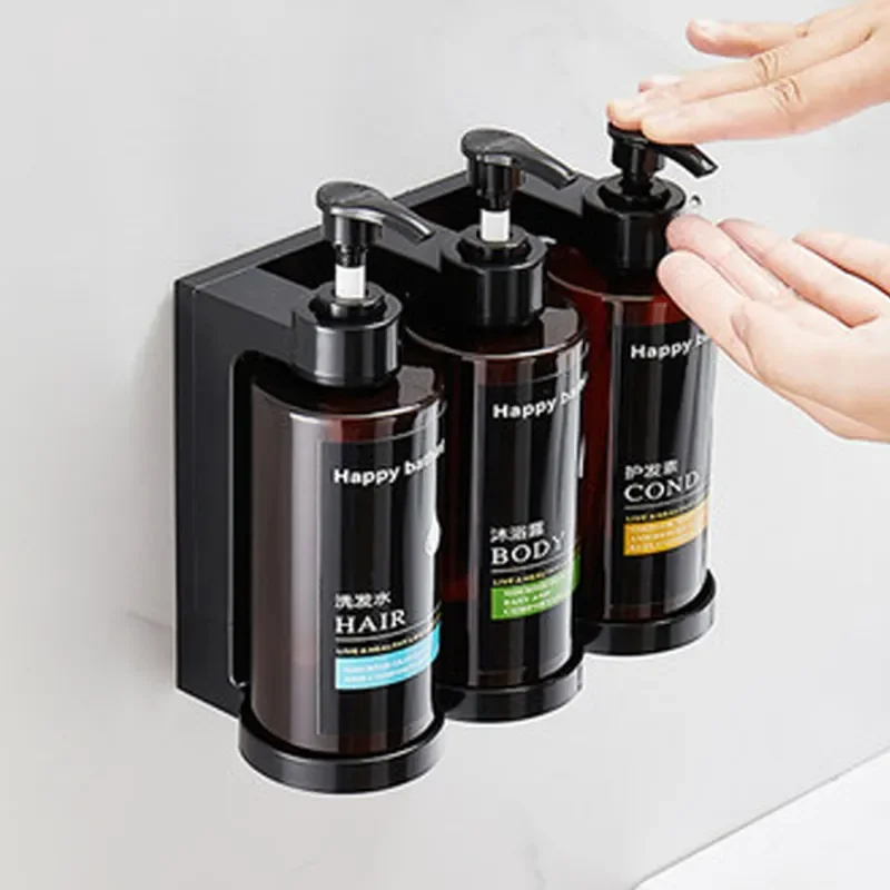

300ML Hotel manual soap dispenser with lock single double triple wall mount hand soap bottle shampoo shower gel dispenser