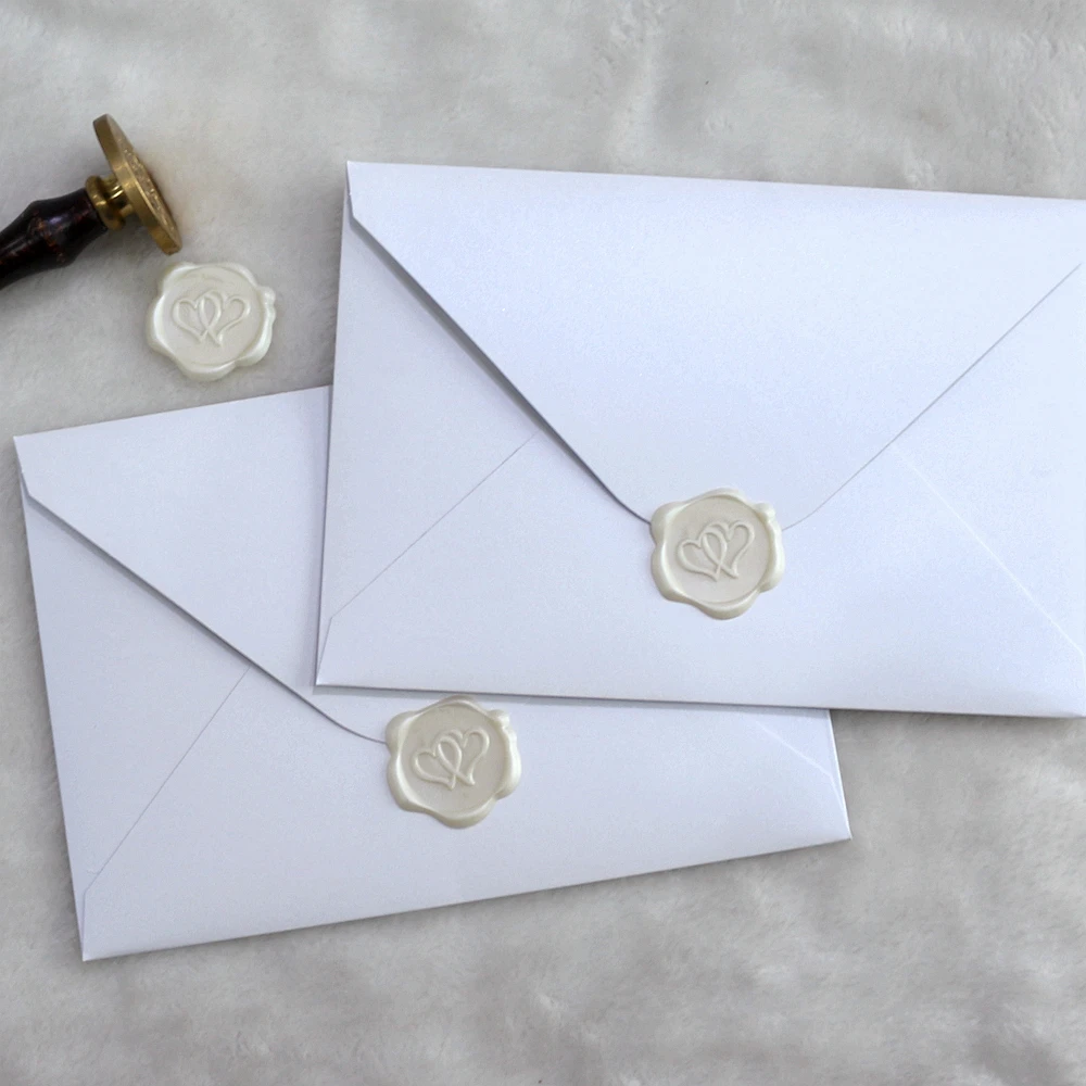 Custom Unique Antique Monogram Pink Wax Seal for Wedding Invitation and Party