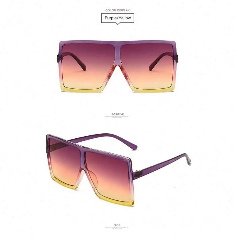 

2021 New Designer Ladies Polarised 2020 Large Square Woman Plastic Frame Big Oversized Arrivals Shades Sunglasses Women