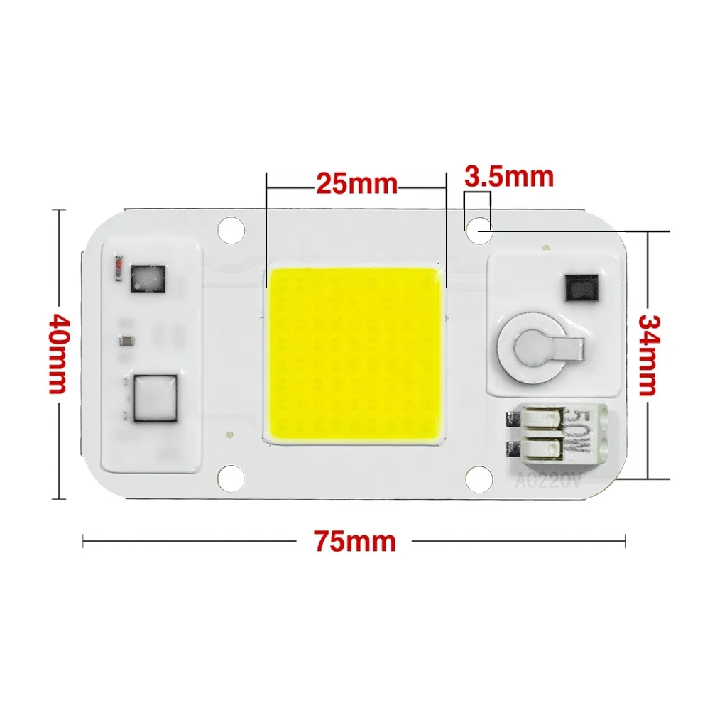 

Solderless Driverless Cob LED Chip Hydroponics 50W COB Grow LED Light