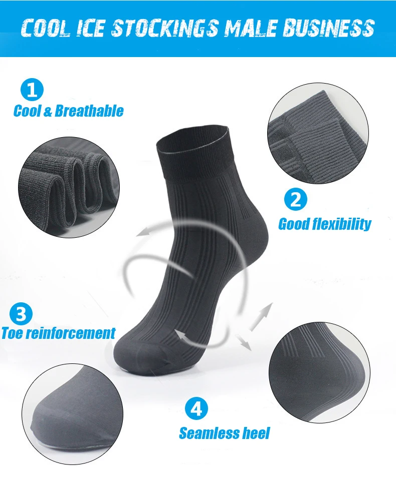 Custom Organic Bamboo Fiber Sock For Men Black Ankle Business Dress ...