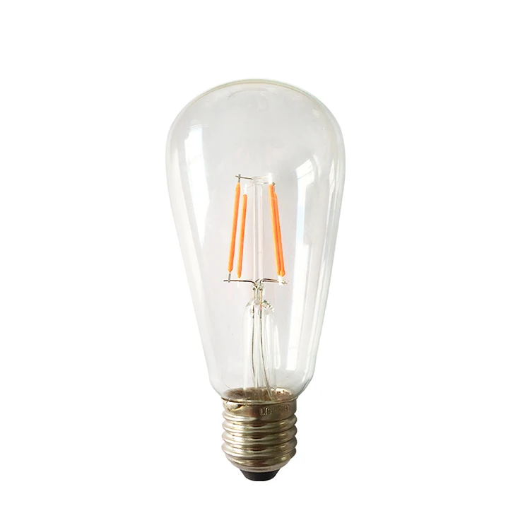 Outdoor decoration lighting clear glass red colored led filament bulb