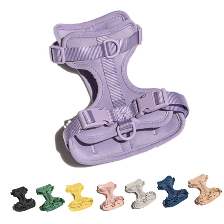 

Wholesale Personalized Most Popular Super Comfort Breathable Adjustable Soft Neoprene Air Layer Dog Harness With Plastic Buckle, 8 colors for choosing or oem