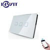 US standard smart Wireless wifi touch Light Wall Switch 3Gang Wifi/APP/Touch/Voice Control Works With Alexa Google Home IFTTT